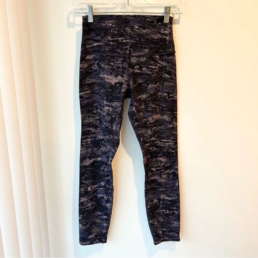 Lululemon Align Pant II 25” Rip Wave Purple Thunder Black Size 4 - Picture 4 of 13